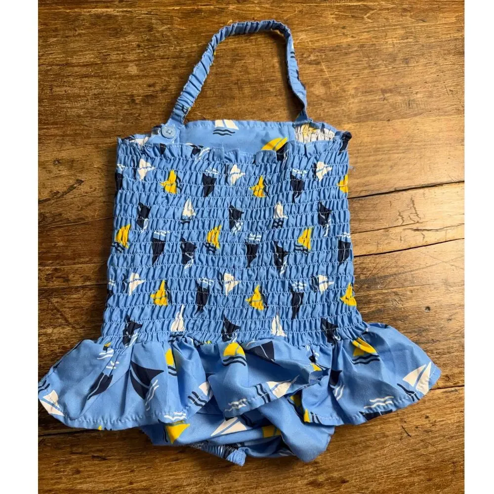 Rachel Riley Sailboat Ruched Swimsuit size 2